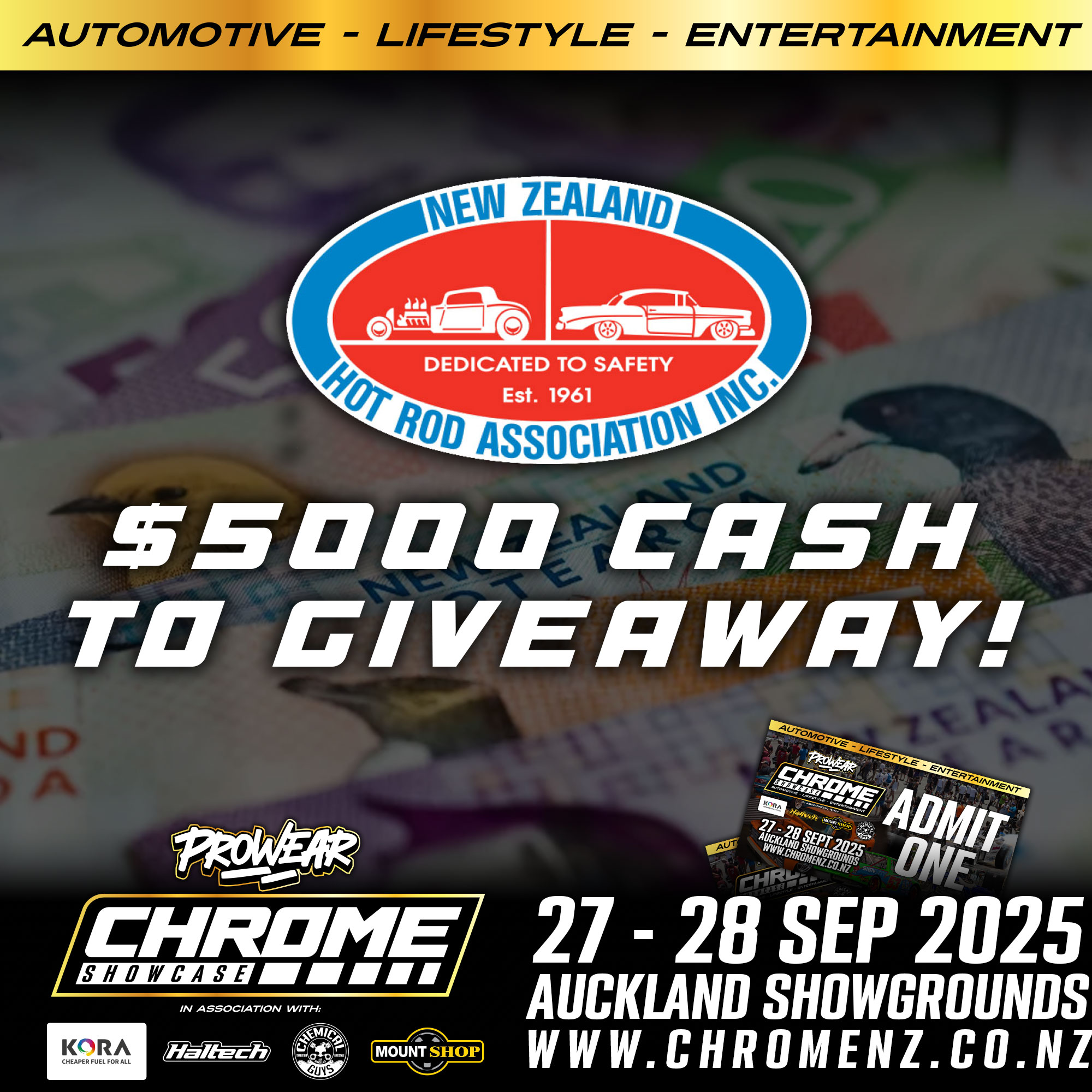 $5000 cash up for grabs thanks to NZHRA!