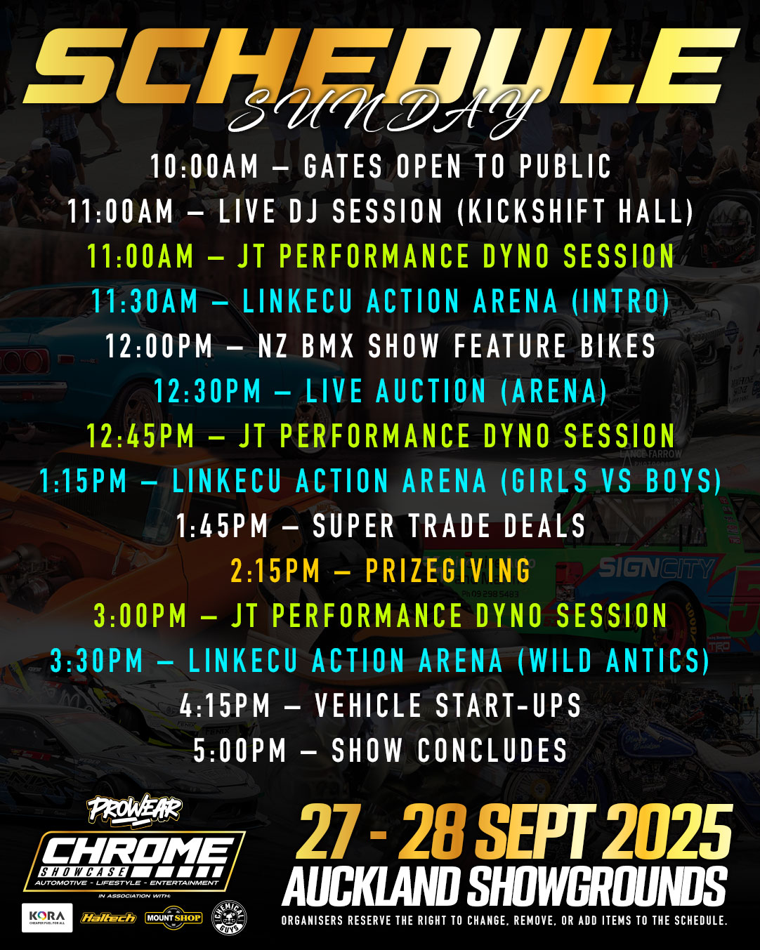 schedule sun